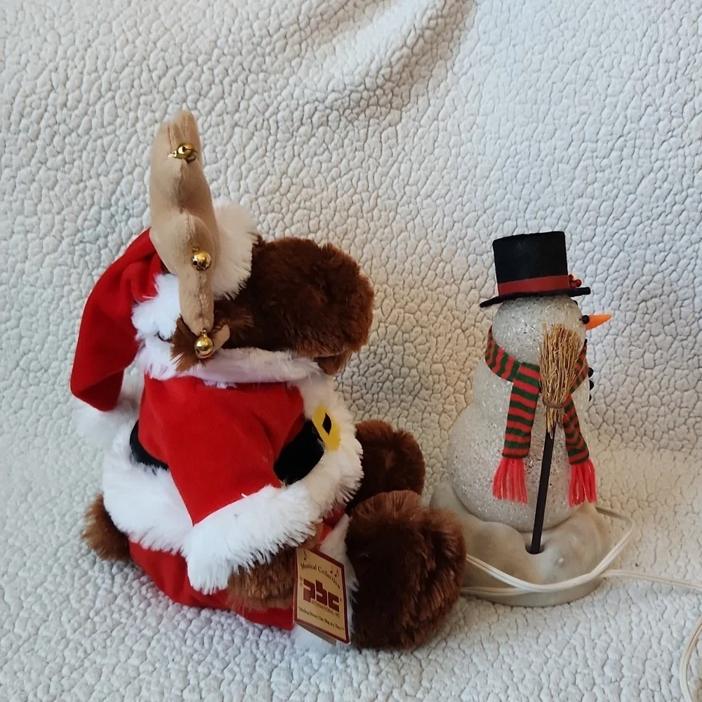 Vintage 90's Avon Chily Sam Light-up Snowman PBC Musical Collection Reindeer